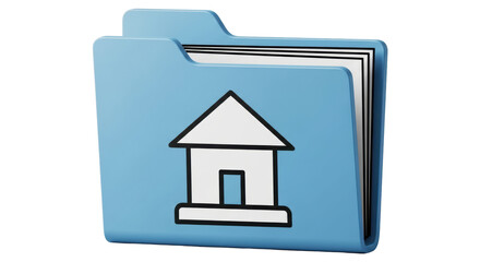 Isolated Folder with House Icon