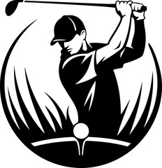Golf, "Swing in Harmony"  Vector