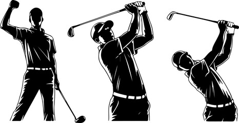 Golf, "Swing in Harmony"  Vector