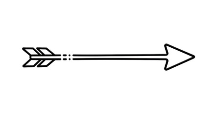 Isolated Line Art Arrow