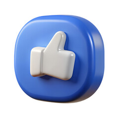 Interactive 3D isometric like symbol button on white background.