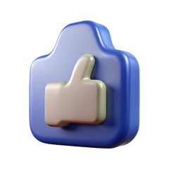 Interactive 3D isometric like symbol button on white background.