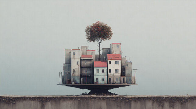 Minimal Strange White and Gray Feminine Interior Design with White Space