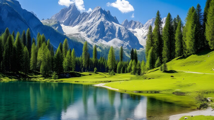 lake in the mountains