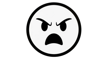 Isolated Angry Emoji