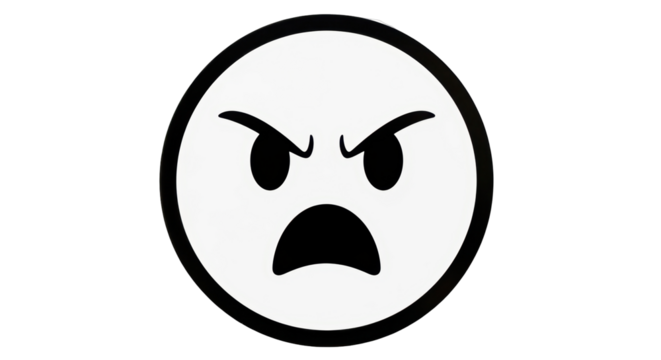 Isolated Angry Emoji