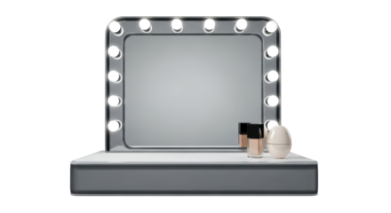 Isolated Vanity Mirror with Lights