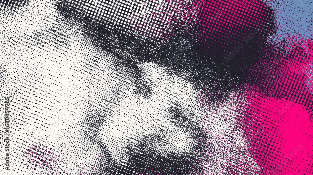 Wall mural abstract halftone effect vector background with gradient dotted pattern, modern pop art style design