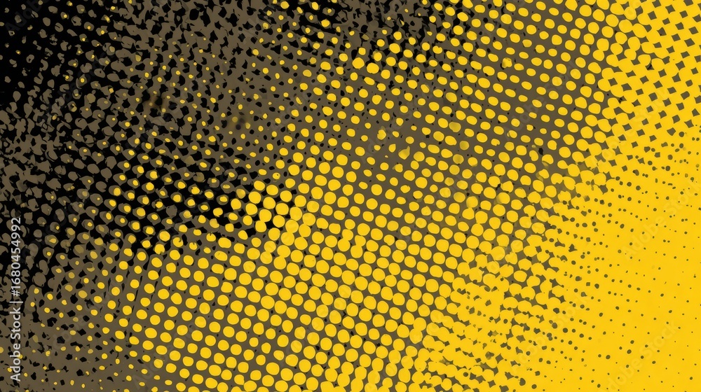 Wall mural abstract halftone effect vector background with gradient dotted pattern, modern pop art style design
