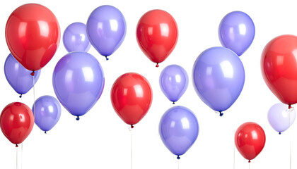 Obraz premium A set of colorful balloons on a white background