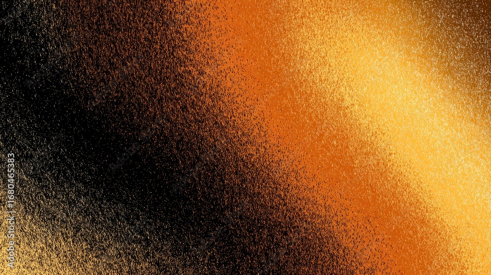 Sticker orange and black abstract gradient background with grainy texture, featuring smooth color transition