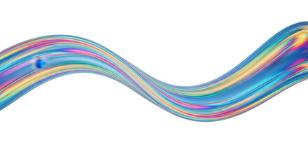 Shiny wave isolated on transparent background transparent background