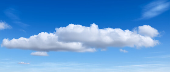 Fototapeta premium Clouds in the Sky: The puffy white clouds floating serenely across a canvas of azure. A tranquil display of nature's artistry.