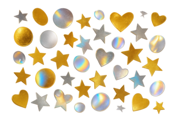 Party confetti in metallic colors