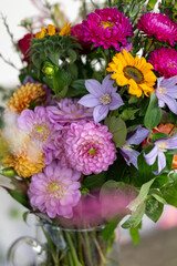 Vibrant colorful bouquet of flowers 