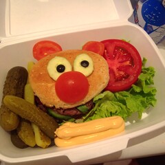 Creative kid's lunchbox burger