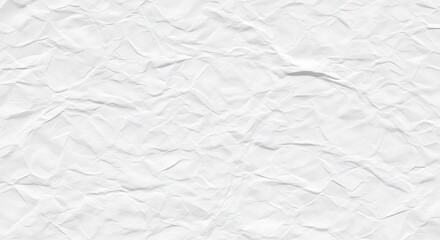 Naklejka premium Closeup of crumpled white paper texture, isolated on white background