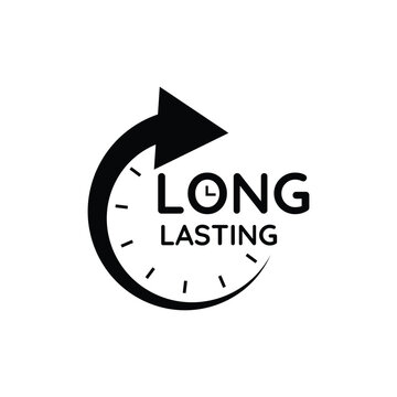 Long lasting icons.Pharma or beauty label for product packaging design.
