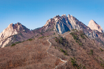 서울시 종로구에 있는 북한산의 풍경