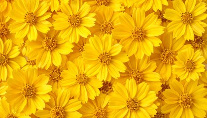 Close-up of many small yellow flowers
