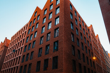 Fototapeta premium Gdansk with Motlawa river in Poland. New modern architecture in the old part of the city