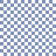 Blue checkerboard, checkered, gingham, plaid, tartan pattern background. Classic racing flag design. Checkered plaid seamless texture. Vintage chessboard with flat style. Retro squares design.