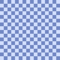 Blue gingham checkered background pattern. Seamless plaid tartan pattern. Classic chessboard texture for tablecloth, kitchen decor, and wallpaper.