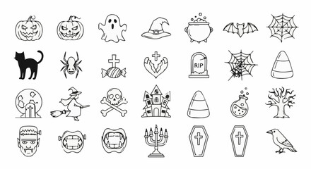 Halloween icon set