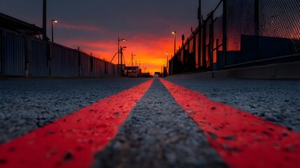 Venture into a bold corridor in a daring neighborhood, a risk-marked urban landscape.