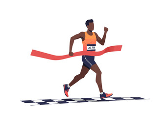 Runner crosses finish line number 2179 on bib