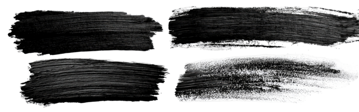 Abstract grayscale paint strokes