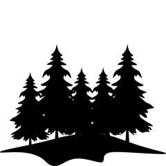 Pine Tree Silhouette 