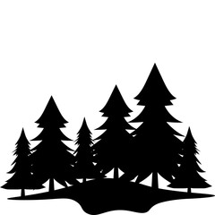 Obraz premium Pine Tree Silhouette 