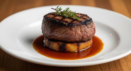 Grilled Steak with Roasted Vegetables.
