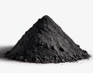Fototapeta premium Dark pile of fine, black powder
