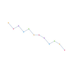 down graph line design element