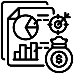 targets icon isolated on white background. vector illustration icon for analyis and market share