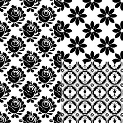 Floral Seamless Pattern SVG Bundle | Rose, Daisy & Decorative Border Designs