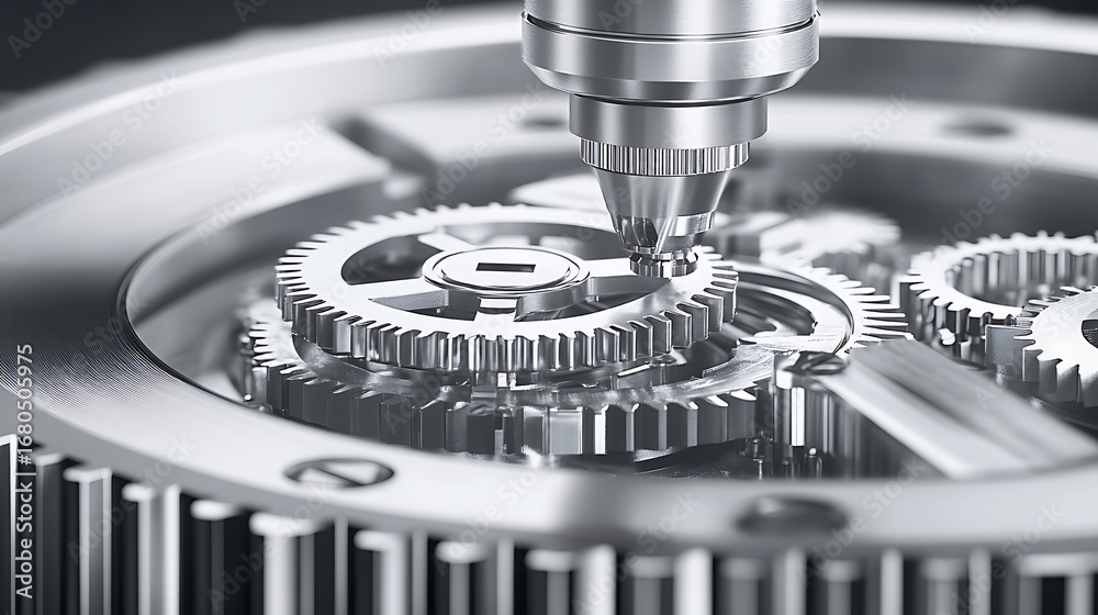 Wall mural precision machining of gears with a cnc tool