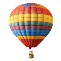 Naklejka premium Colorful hot air balloon against a black background