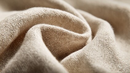 Close-up of draped beige fabric