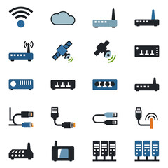 Connectivity icons showcase network solutions for modern IT infrastructure and cloud technology services
