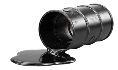 Leaking metal oil drum