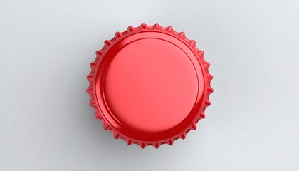 Red bottle cap on a light background
