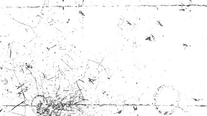 White background with dark grey scratches and smudges texture