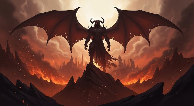 Demon Lord on Fiery Mountaintop.