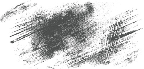 Gray textured brush strokes on white background vector