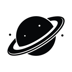 Planet Saturn Icon Vector Illustration
