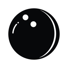 Bowling Ball Icon Vector Illustration