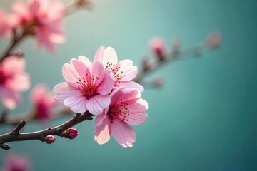 A blossoming branch with pink flowers, symbolizing the budding stages of a new relationship Perfect for illustrating the growth and potential of dating and romance , romantic, budding, tenderness